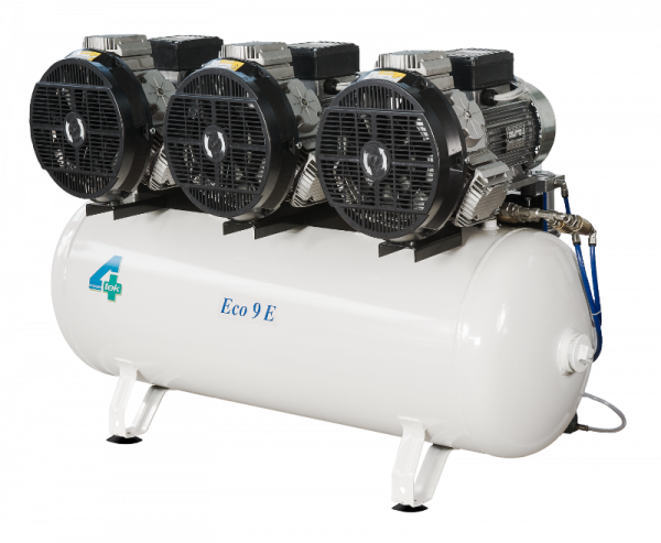 ECO9 E Безмасляный компрессор, 3 головы с 3-емя цилиндрами, поршневого типа