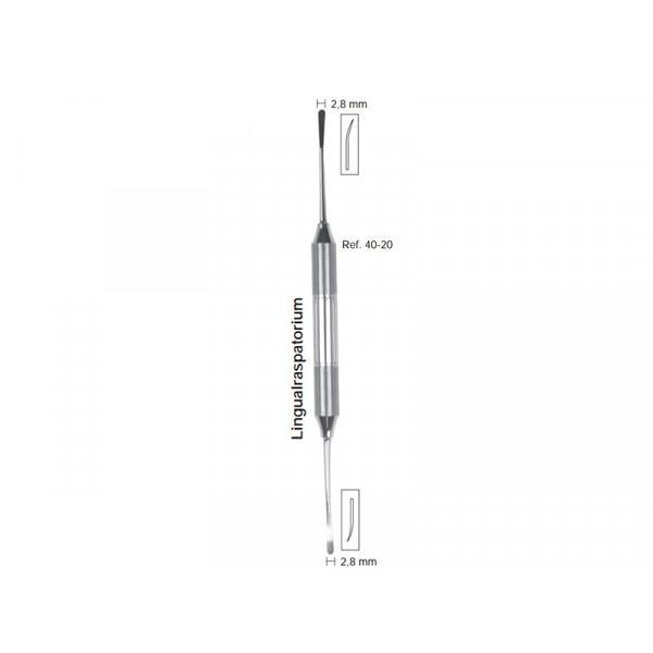 Распатор Lingual, ручка DELUXE, диаметр 10 мм, 2,8-2,8 мм., HLW Dental Instruments (Германия)