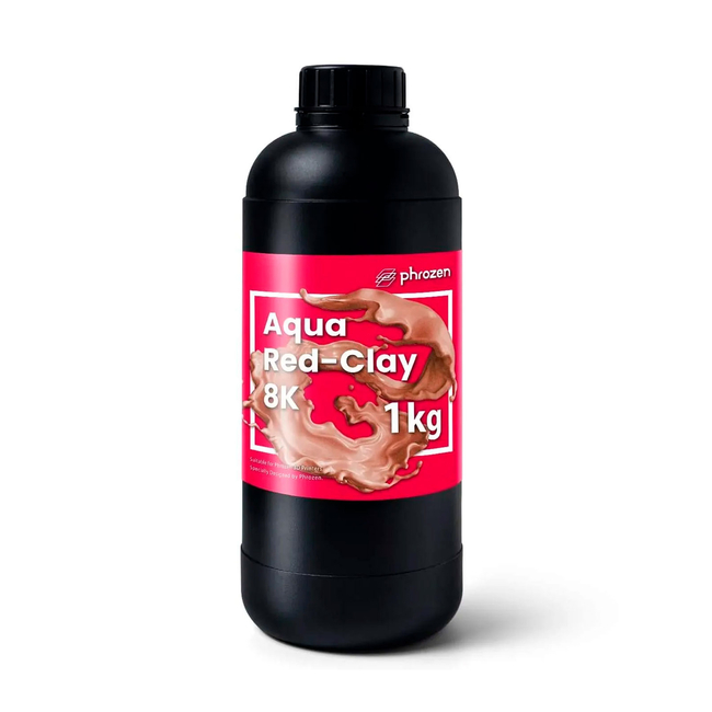 Phrozen Aqua 8K Red-Clay - фотополимерная смола для печати 3D-моделей с высокой детализацией, красная глина, 1 кг | Phrozen (Тайвань)