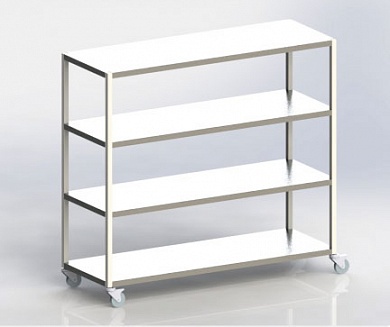 Стеллаж для биксов, полки - нержавейка