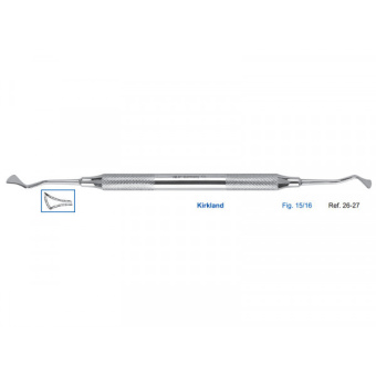 Скейлер парадонтологический, Kirkland, форма 15/16, ручка диаметр 8 мм