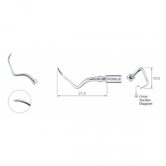 P26L - пародонтологическая насадка к скейлерам Varios, с левосторонним изгибом (1 шт.)
