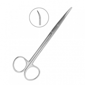 Ножницы тупоконечные изогнутые Metzenbaum, 145 мм., HLW Dental Instruments (Германия)